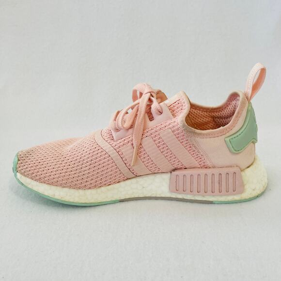 Adidas Originals NMD R1 Womens 7.5 Shoes Pink Knit Soft Body Low Top Sneakers - Picture 3 of 12